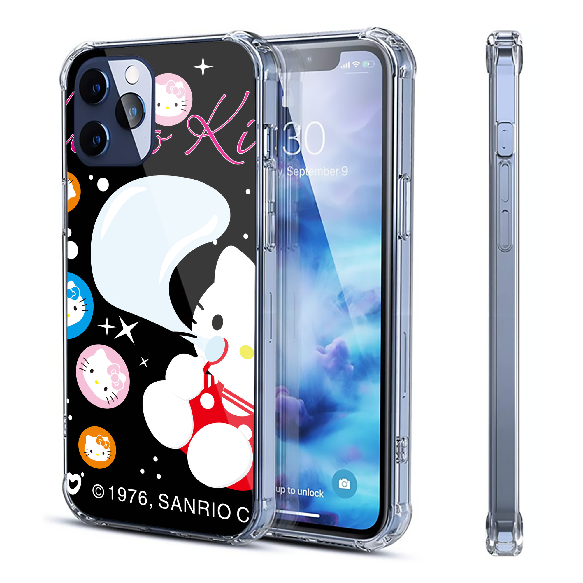 （画像用） Hello Kitty ハローキティ 【iPhone 12シリーズ対応】透明スマホケース（クリアソフトケース）